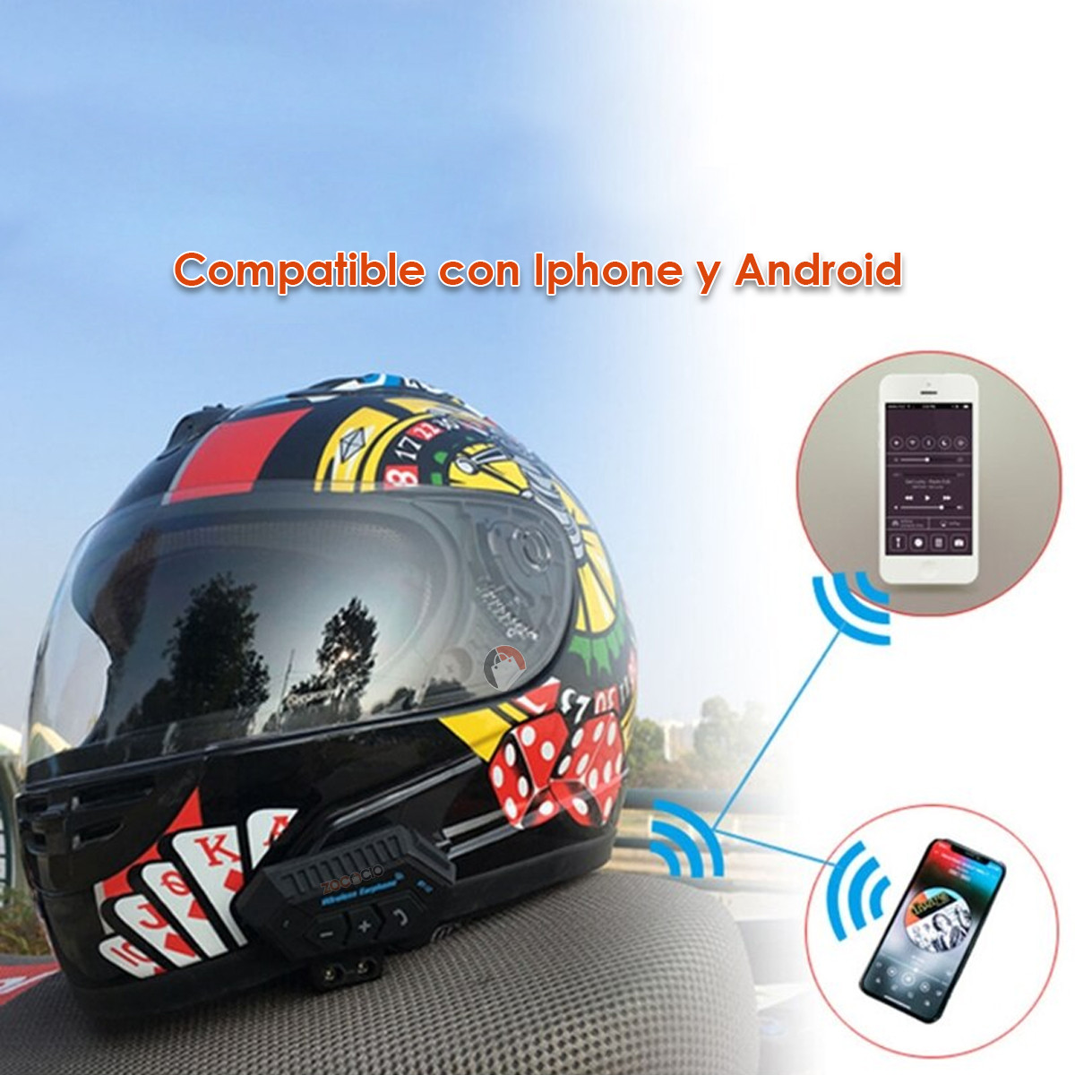 Miniatura 4 de Intercomunicador Auricular Para Casco Ma